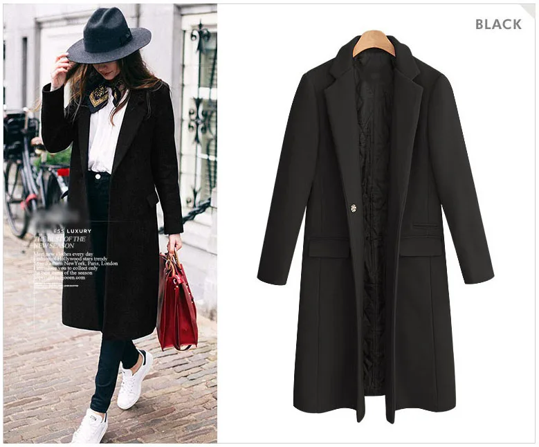 Manteau femme, европейский стиль, осень/зима, Женское шерстяное пальто большого размера с подкладкой, Теплая стеганая куртка, простая верхняя одежда, casaco feminino