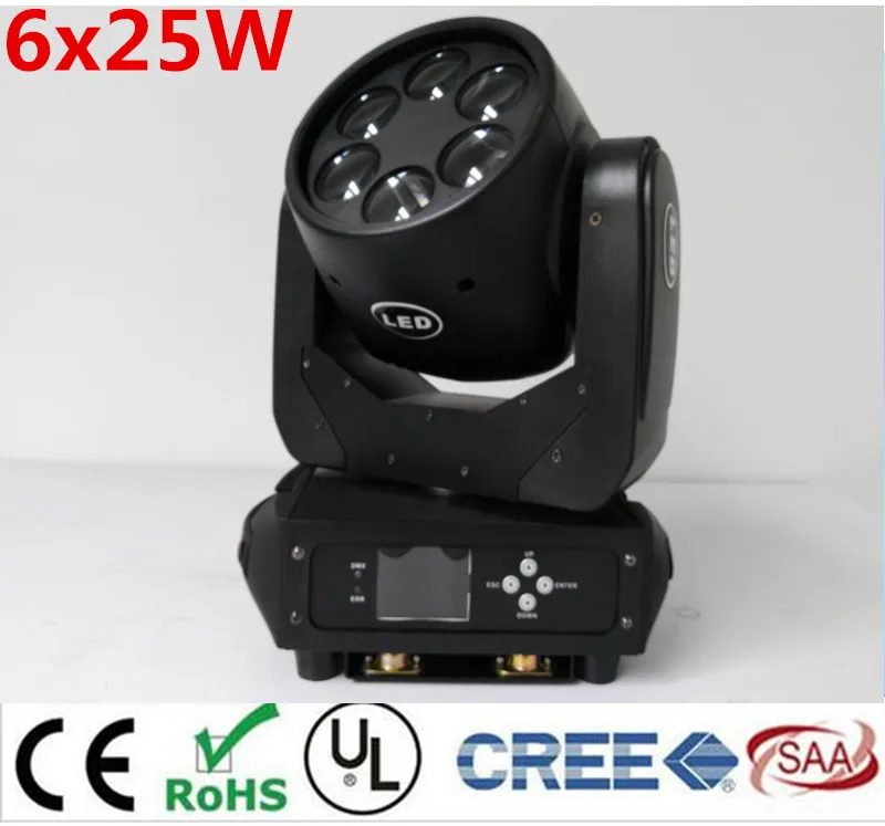 

LED Super Beam 6x25W LED moving head beam light for Bar effect led stage lighting dmx dj lights