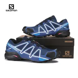 Новые дешевые спортивные кроссовки Salomon speed cross 4, мужские черные удобные сетчатые кроссовки для мужчин, обувь для фехтования 40-46