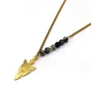 NAIQUBE 2022 de moda 3 colores collar Vintage hombres flecha colgante de cadena Simple de flecha larga collares de los hombres de regalo de la joyería ► Foto 3/3