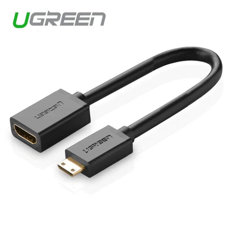 Ugreen Mini HDMI к HDMI Мужской к женскому HDMI Кабель-адаптер M/F конвертер для планшетных ПК ТВ мобильного телефона 1080P