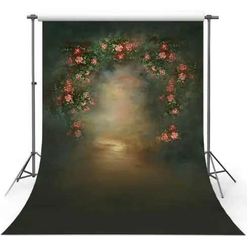 

Vinyl Photography Backdrops Flower Retro photo background Oil Printed Floral 5x7ft backdrops child Photography Studio fotografia