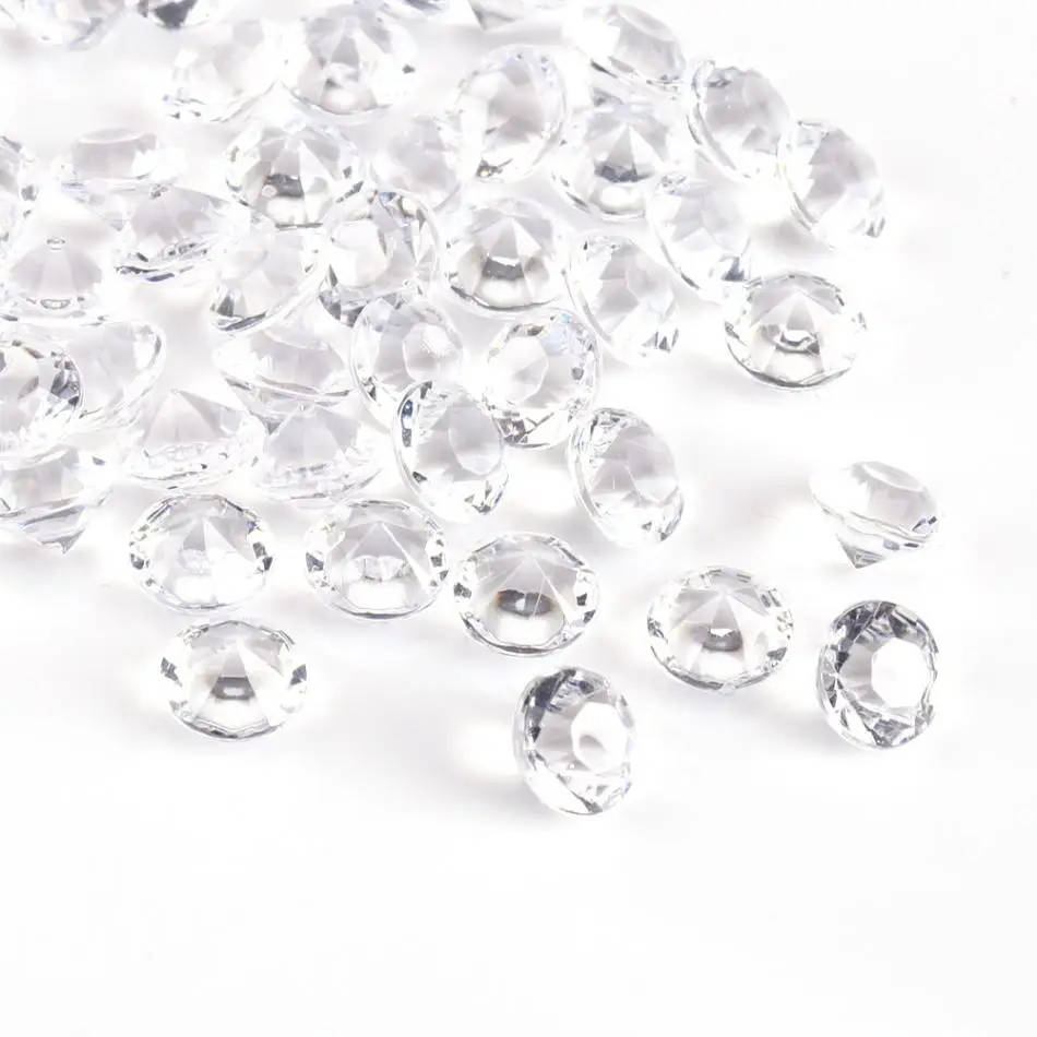 500Pcs/Bag 8/10mm Clear Acrylic Crystal Beads Vase Strand Shimmer