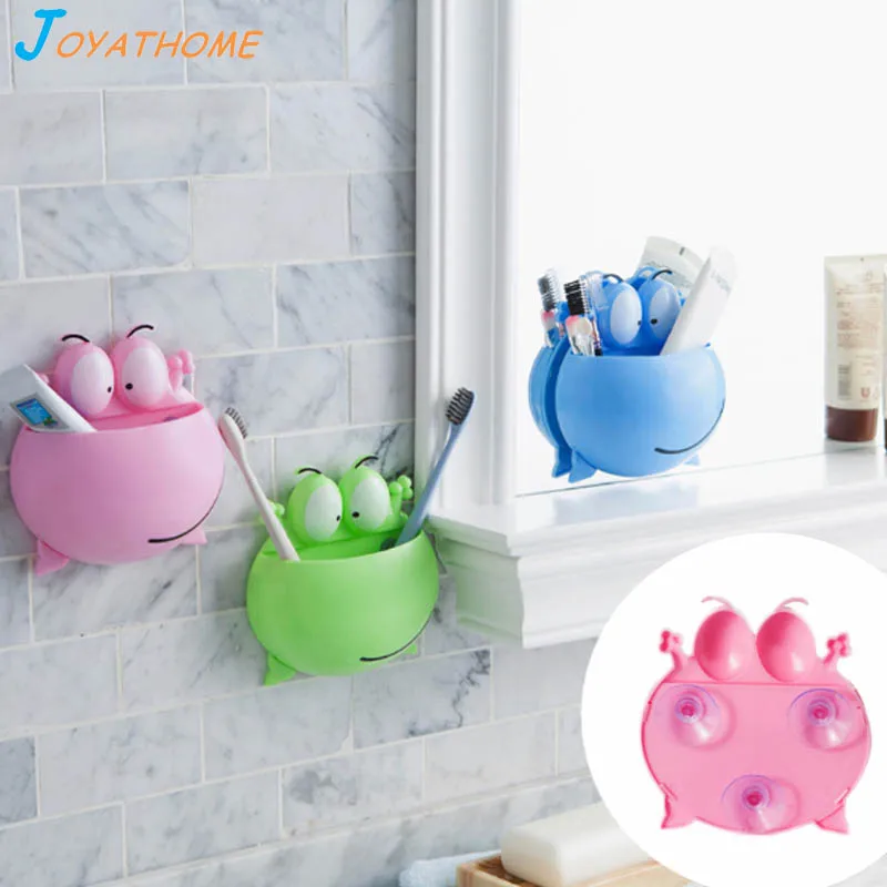 

Joyathome Cute Frog and Snail Toothbrush Holder Suction Cup Toothbrush Storage Bathroom Kitchen Suction Wall Stand Hook Cups