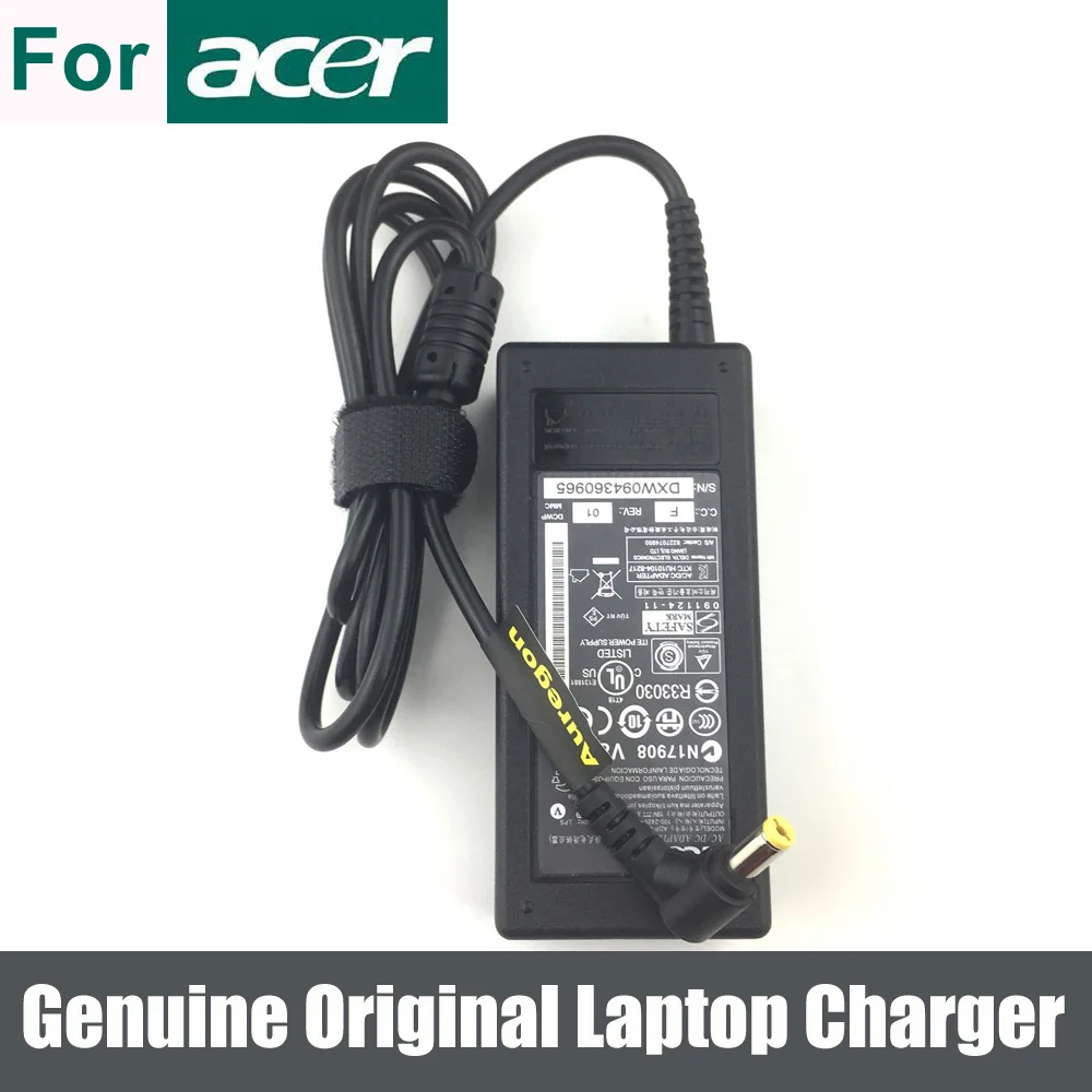 Подлинное Оригинальное 65 Вт AC зарядное устройство для Acer Aspire 2000 2420 2930 3050 5310 5050 5738ZG