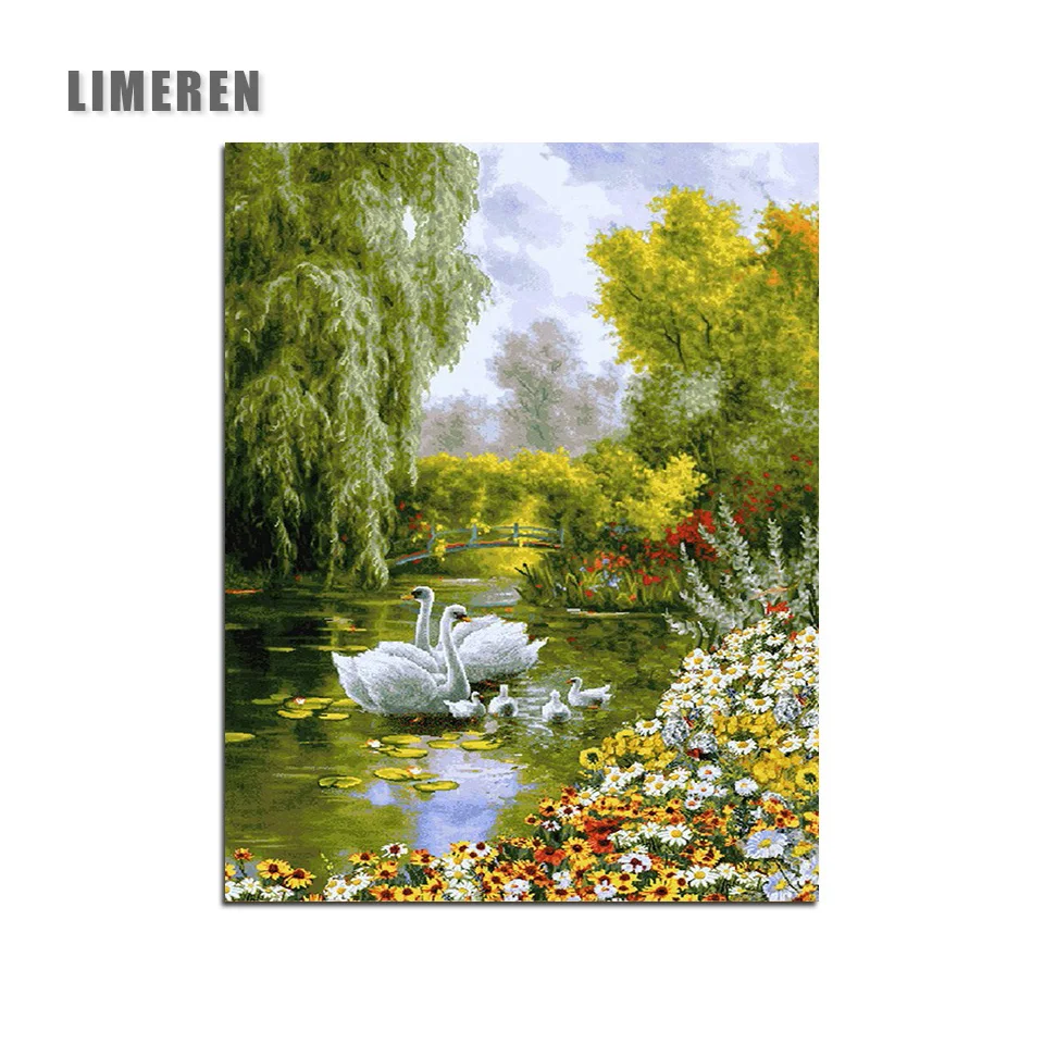 

Swan Animals DIY Painting By Numbers Picture Dipinto di numeri Wall Art Canvas Painting Home Decor Unique Gift Artwork