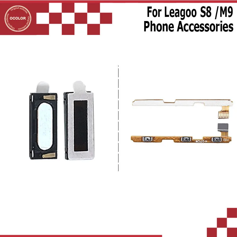 

ocolor For Leagoo S8 M9 New Ear Speaker Receiver Earpieces Power Button Volume Flex Cable Replacement Accessories Repair Parts