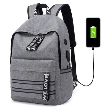 

USB Charging laptop backpack Girls Canvas School backpacks Teenager Girls school bags for Women Boys Travel bag rugzak Mochila