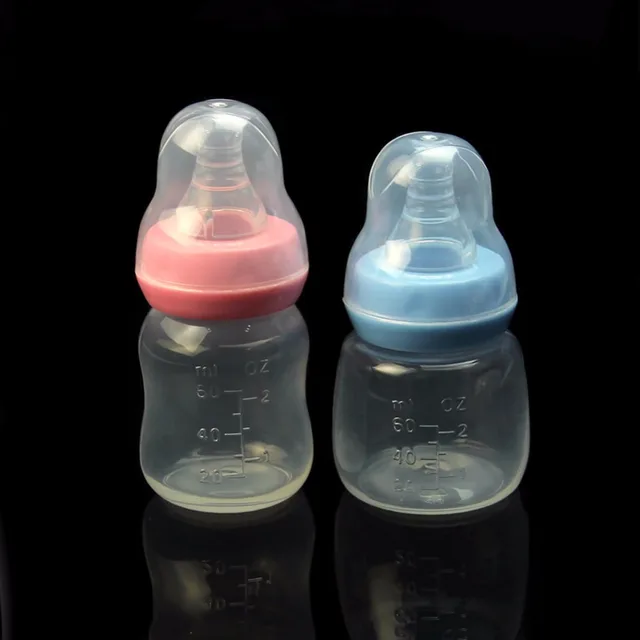 New 60ml 2OZ Silicone Baby Infant Newborn Feeding Nursing Nipple Bottle
