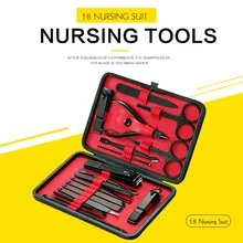 18 шт./компл. маникюрный набор для ногтей комплект для стрижки педикюрный набор утилита ножницы для педикюра Пинцет Ножи уха Палочки для ногтей
