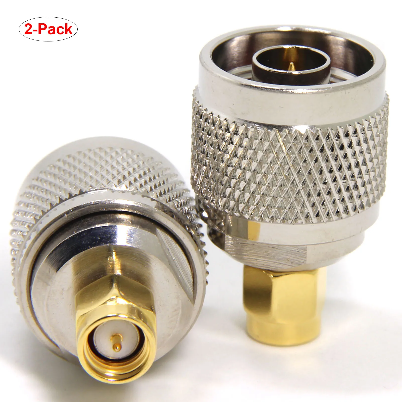 

2-Pack N-Type Male to SMA Male Wi-Fi Antenna Adaptor for Transceiver/Repeater/Analyzer /Signal Booster/Radio/RF Coaxial cable