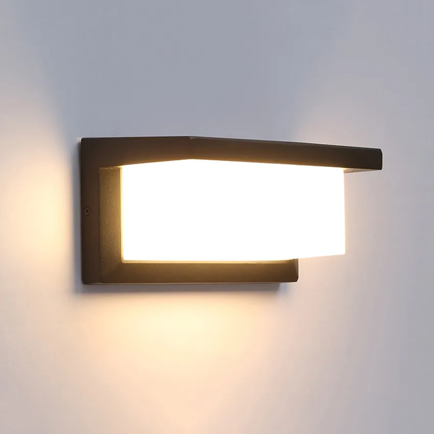 Moderno Levou Parede de Luz de Alumínio Lâmpada de Parede Impermeável ao ar Livre Jardim Varanda Luz Iluminação do Pátio para o Lado da Porta da Frente Bl23x
