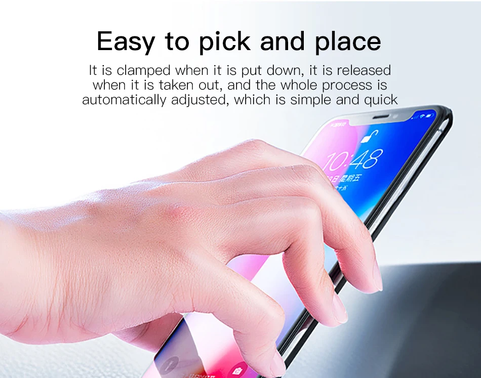 ACCEZZ Universal Car Phone Holder Gravity Bracket Stand Air Vent Mount Flexible For iPhone X 7 Xs Samsung s10 Car Mobile Holder