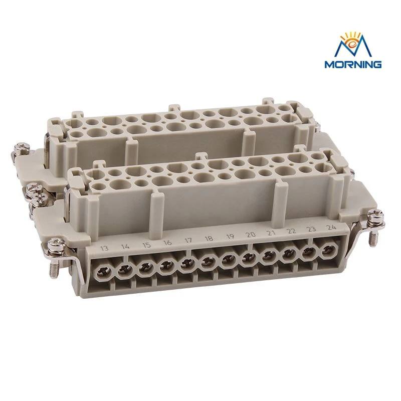 

HE-048 Industrial Copper Alloy Material Male 48 Pins Current ,16A Voltage ,500V Heavy Duty Connector Female Screw Terminal