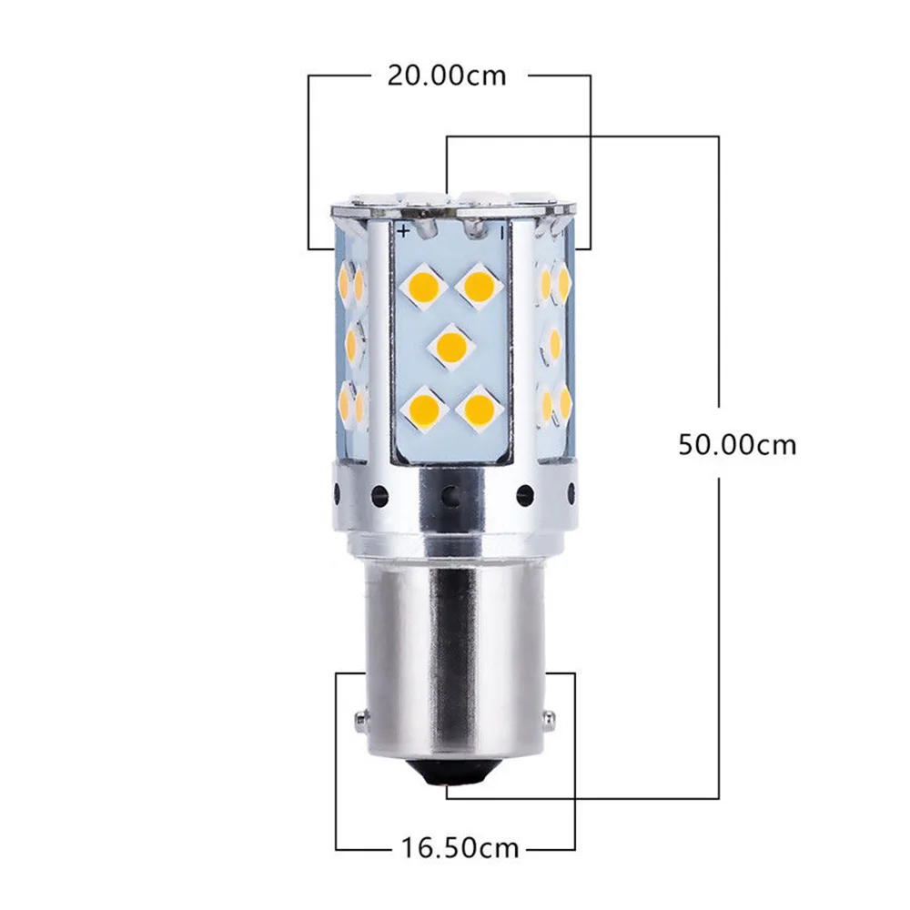1 шт. 35 Вт высокомощный Желтый Янтарный без ошибок 1156 BAU15S SMD светодиодный сигнал