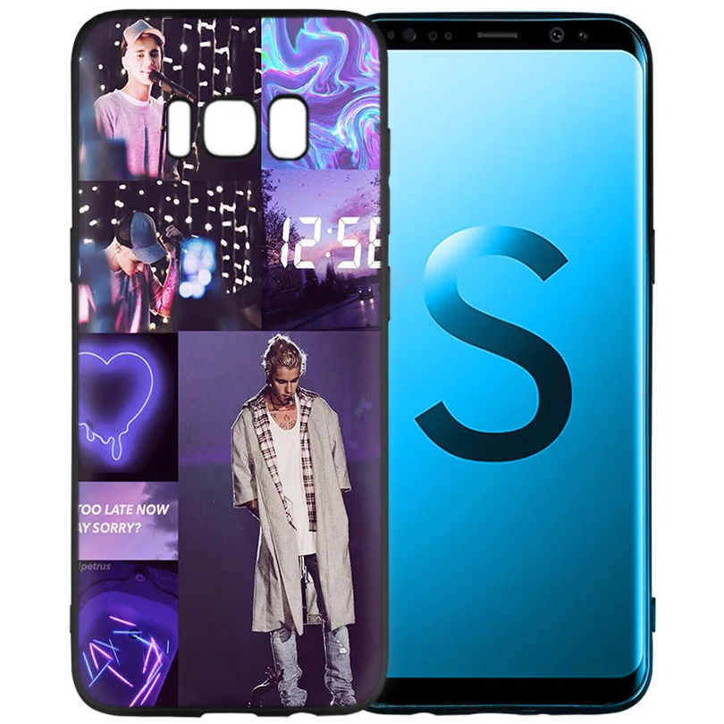 Justin Bieber Black Soft Silicone Case Cover Shell Coque for Samsung Galaxy S9 S8 Plus S7 S6 Edge S9+ S8+