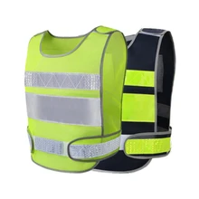 Женские Мужские полиэфирные Светоотражающие майки для бега, велосипедная жилетка для езды, дышащие моющиеся Светоотражающие предупреждающие топы, жилеты для бега