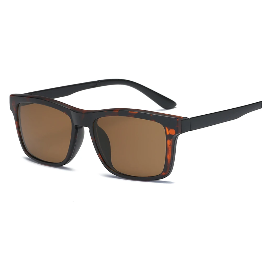 Солнцезащитные очки на магнитной застежке, очки на застежке с квадратными линзами для мужчин и женщин, зеркальные солнцезащитные очки на застежке, солнцезащитные очки ночного видения для вождения для мужчин - Цвет линз: CT220C2ZB C3