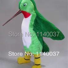 Талисман зеленый Колибри Hummer костюм талисмана Взрослый размер птицы Mascotte костюм маскота костюм вечерние карнавальный косплей костюмы