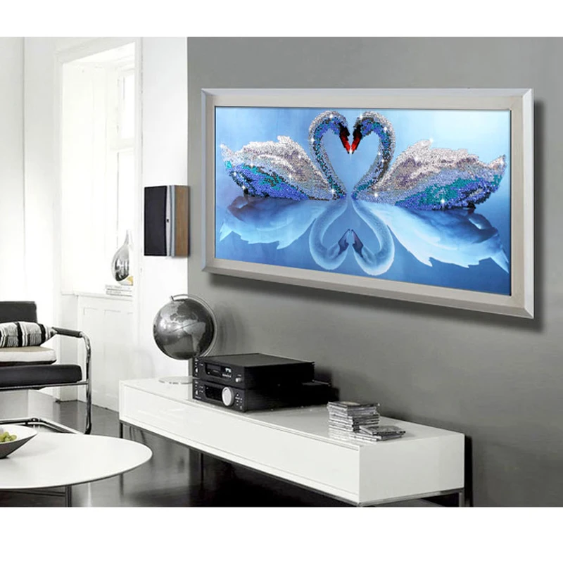 Картина из страз 5d &quotсделай сам&quot|diamond painting swan|5d diydiamond |