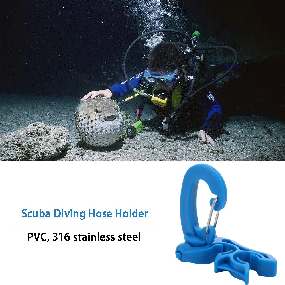 

1pcs Tube Diving Regulator Clip Clamp Fixed Hook Secondaryhead Low Pressure Quick Release Buckle Hose Holder Scuba