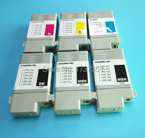 

PFI101 12color*130ml/pc full compatible ink cartridge with dye ink for Canon iPF5000 IPF6000 printer pfi 101