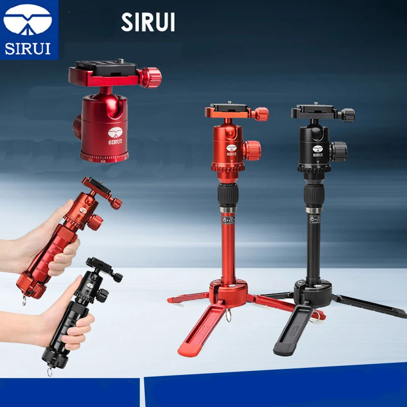 

Sirui 3T-35 3T-35R Desktop Mini Tripod For Camera Aluminum Flexible Monopod For Phone Section Max Load 4kg DHL