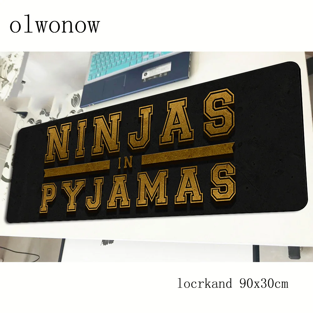 Ninjas in pyjamas pad mouse Fashion computador gamer коврик для мыши 90x30 см padmouse HD шаблон Коврик Для Мыши