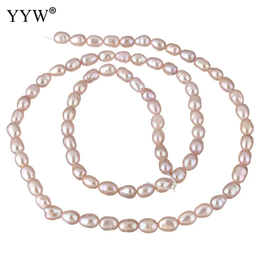 YYW High Quality Cultured Rice Freshwater Pearl Beads Natural Purple 3-4mm Approx 0.8mm Sold Per 15.3 Inch Strand | Украшения и
