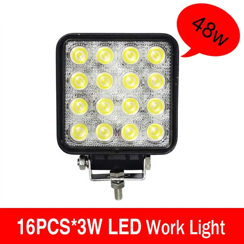 

Hot Sale 48W 10~30V High Power Square Spot Tractor LED Work Light /off-road work light