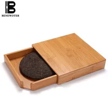 Натуральный Бамбуковый ящик Pu'er торт герметичный контейнер хранение чая коробки кунг-фу чайная посуда чай лоток ящик Органайзер чай Caddy домашний декор