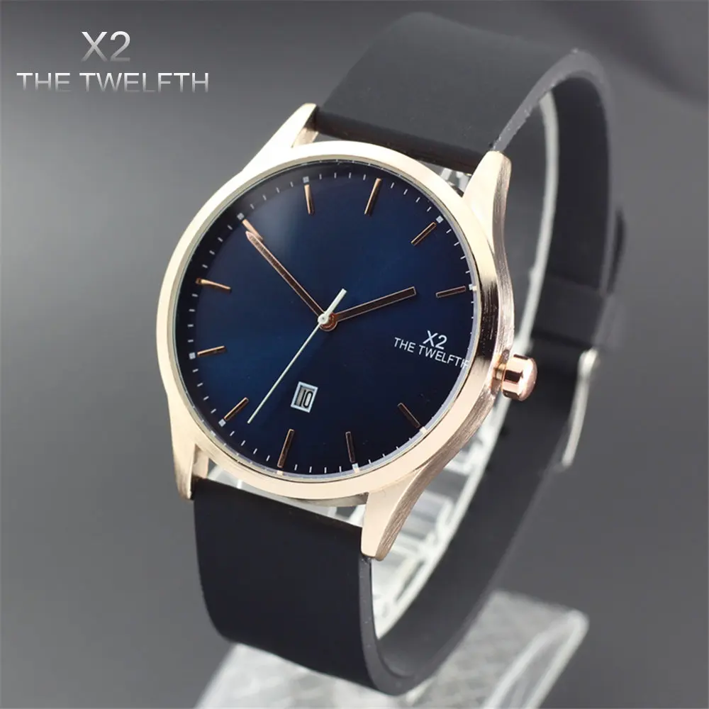 

Mens wrist watch luxury brand X2 THE TWELFTH watch men business watch relogio calendar clock 2017 waterproof watch