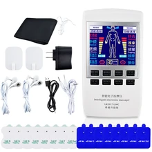Многофункциональный Электрический массажер Tens, акупунктура, двойная частота, физиотерапия, массажный аппарат, EMS стимулятор мышц
