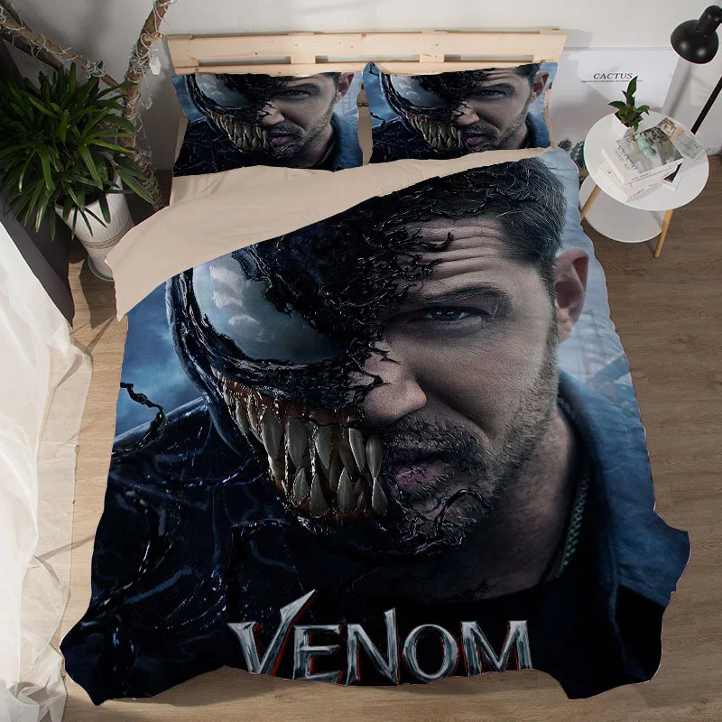 Супергерой Marvel 3D комплект постельного белья venom пододеяльники Мстители одеяла комплекты постельного белья venom постельное белье(без простыни - Цвет: 3