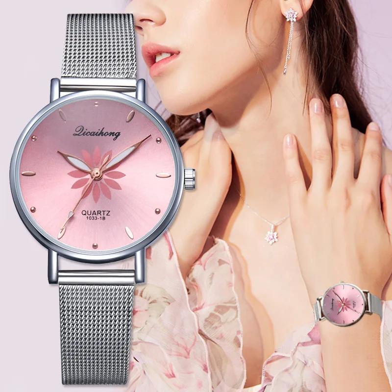 

New Fashion Women Watches Luxury Designer Silver Ultra-thin Mesh Wrist Watch Clock Gift for Ladies Watch Zegarek Damski 2019