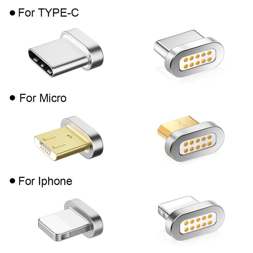 Магнитный кабель для IOS/Android type-C Магнитный зарядный адаптер для телефона Micro usb type-C Магнитный зарядный шнур для android