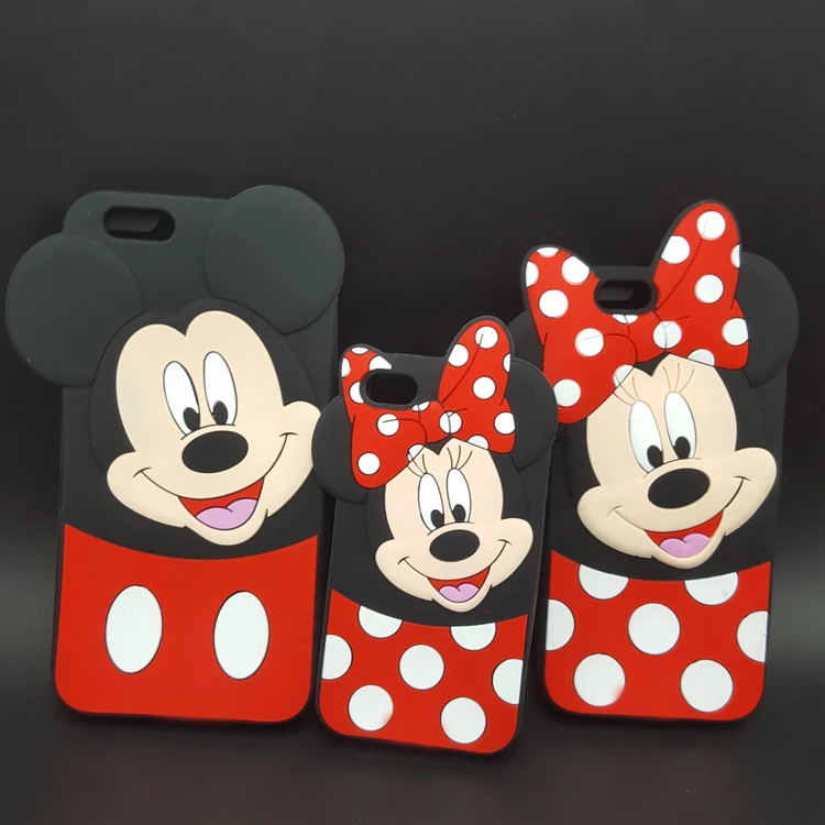

3D Cartoon Cute Minnie bow-knot Soft Silicone Cover For iPhone 4/4s/5/5s/SE/6/6s/7/8 plus/iPod iTouch 5/6 Phone case