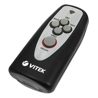 Вентилятор бытовой Vitek VT-1948 BK (Мощность 60 Вт, напольный, 3 скорости, пульт ДУ, режим поворота, функция наклона, таймер до 7.5 ч, регулировка высоты)