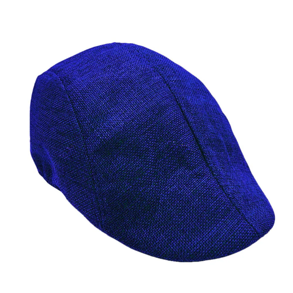Мужская летняя кепка с козырьком, Кепка От Солнца, сетчатая Спортивная Повседневная дышащая плоский берет, кепка, маленькая облегающая Кепка, надеваемая на голову# LR4 - Цвет: Синий