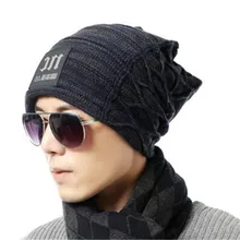 Шапки и кепки s Мужская теплая шапка для мужчин с буквенным принтом зимняя шапка Gorro Gorros Lana теплая вязаная шляпа-шлем