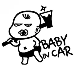 Милые дети ребенок в машине Забавный для автостайлинга высокое качество виниловые наклейки на стену автомобиля наклейки интимные