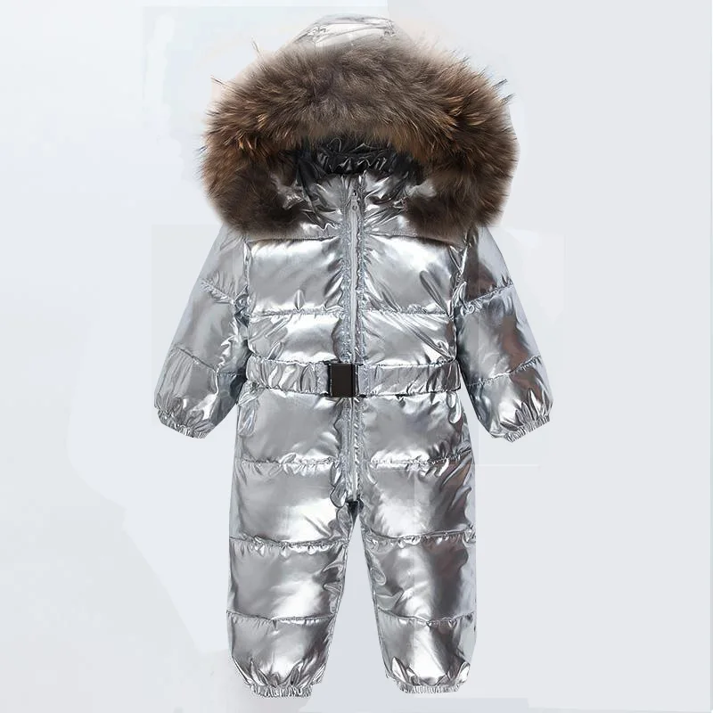 Russia Winter Baby Gril Boy Down Thick Rompers Children Wadded Jacket Kids Nature Fur Jumpsuits Newborn SnowSuit Enfant Overalls Russia Winter Baby Gril Boy Down Thick Rompers Children Wadded Jacket Kids Nature Fur Jumpsuits Newborn SnowSuit Enfant Overalls