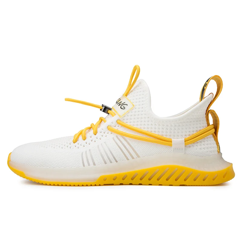 

Hollow Out Breathable Sneakers Men Women's Flying Weaving Socks Shoes Comfortable Lightweight Casual Student Running Lace Up