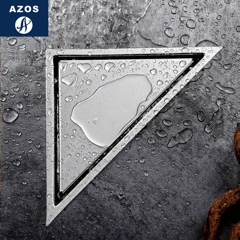 AZOS SUS304 из нержавеющей стали с постепенным увеличением(гидрозатвор для напольный душ комната быстрой дренаж дезодорант/быстрый дренаж 165*233 мм треугольник