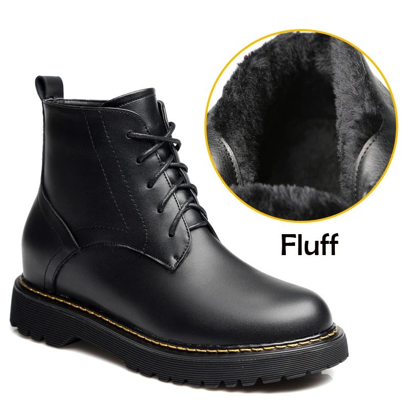 

Kalupao Big Girls Shoes 2018 Winter Boots For Teenage Girls Autumn Pure Genuine Leather Martin Boots Fur Girls 2018 Size 35-40
