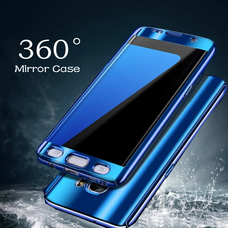 

360 Mirror Shockproof Case For Samsung Galaxy S8 Plus S7 Edge s8plus Luxury Hard Cover For Samsung Galaxy S9 Plus Note 8 Case S8