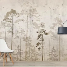 Beibehang пользовательские Настенные обои европейские ретро ручная роспись лес большое дерево птицы Настенные обои 3D carta da parati обои