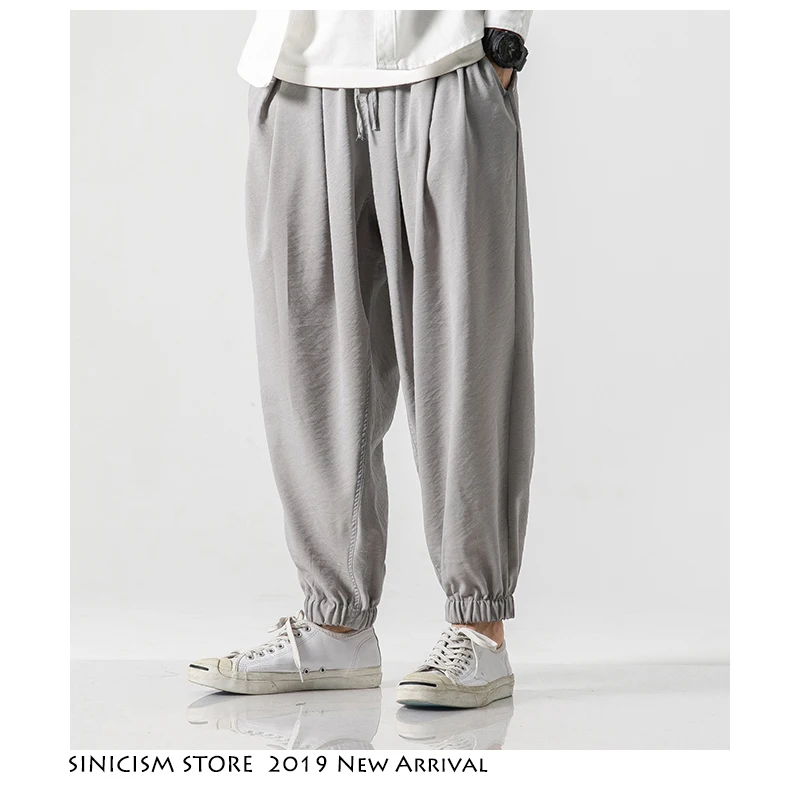 Sinicism Store мужские и женские осенние повседневные шаровары китайский стиль пара 2019