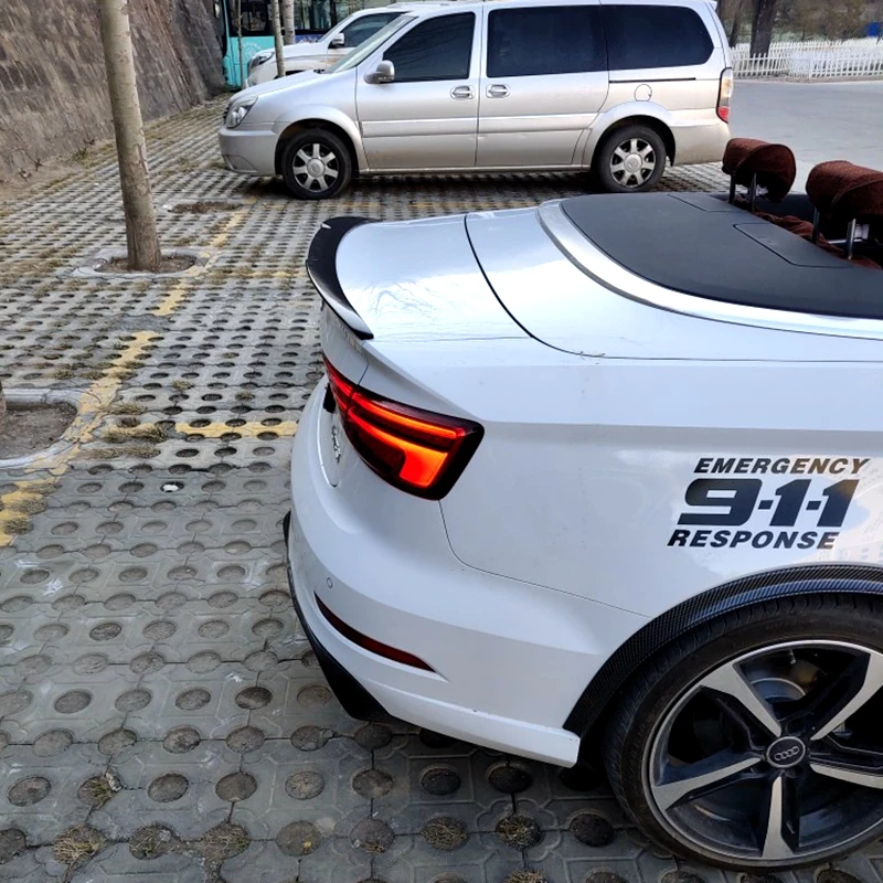Для Audi A3 S3 8 V спойлер дизайн задний багажник спойлер на крыше кабины черного и белого цвета или DIY цвета грунтовки краски
