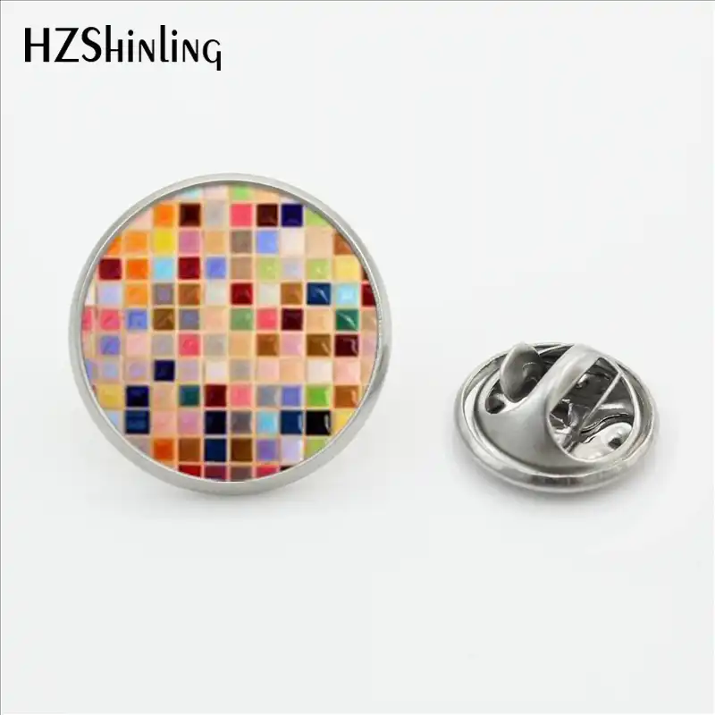 2017 novo design mosaico telhas golfinho broche pinos artesanal mosaico telhas moda jóias broche casamento lapela pino para homem